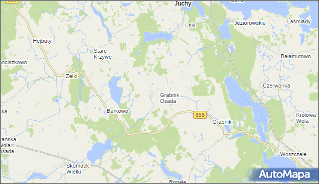 mapa Grabnik Osada, Grabnik Osada na mapie Targeo