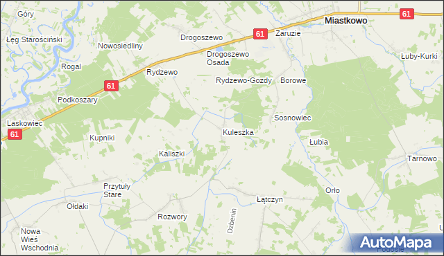 mapa Kuleszka, Kuleszka na mapie Targeo