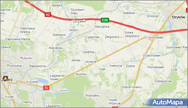 mapa Leonardów gmina Zgierz, Leonardów gmina Zgierz na mapie Targeo