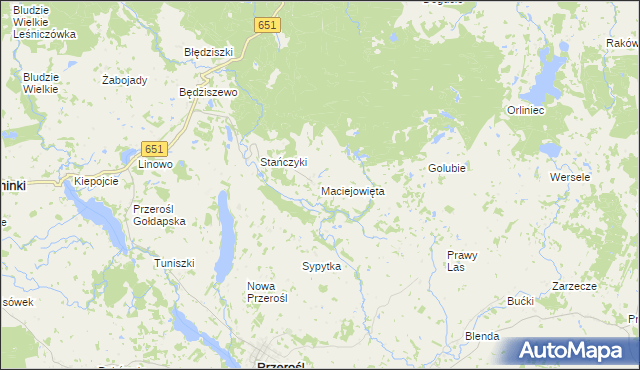 mapa Maciejowięta, Maciejowięta na mapie Targeo