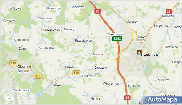 mapa Malczów, Malczów na mapie Targeo