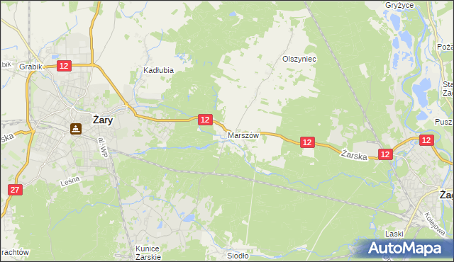 mapa Marszów, Marszów na mapie Targeo