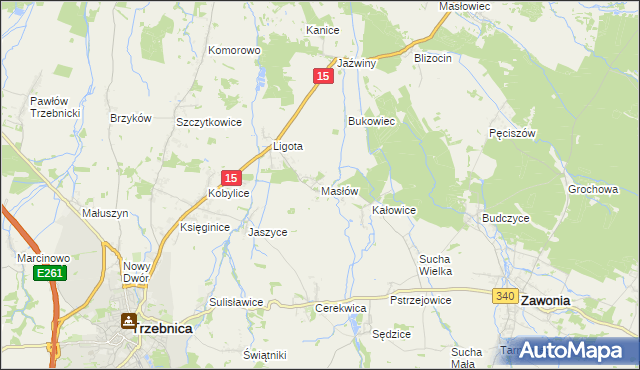 mapa Masłów, Masłów na mapie Targeo