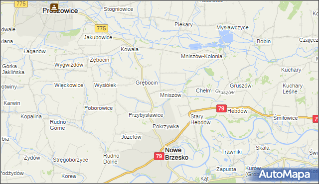 mapa Mniszów, Mniszów na mapie Targeo