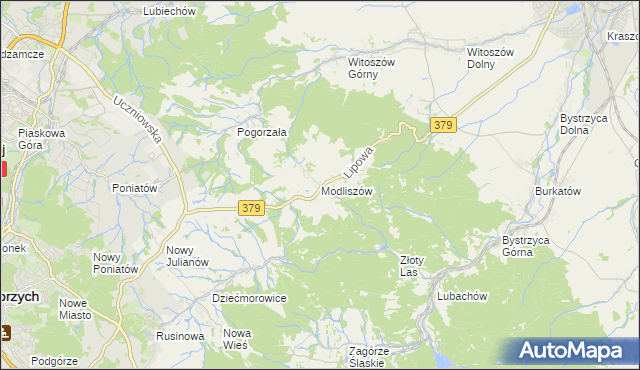 mapa Modliszów, Modliszów na mapie Targeo