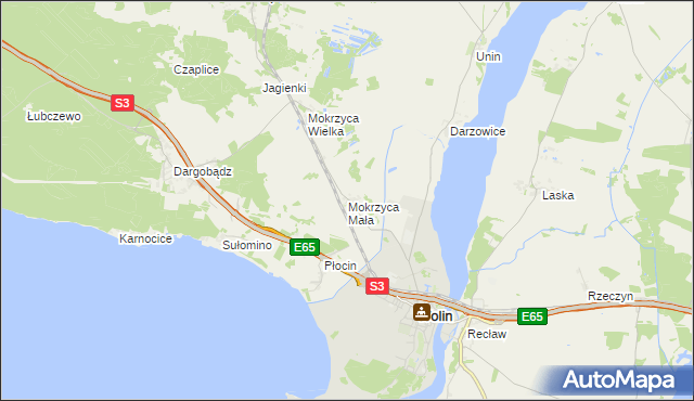 mapa Mokrzyca Mała, Mokrzyca Mała na mapie Targeo