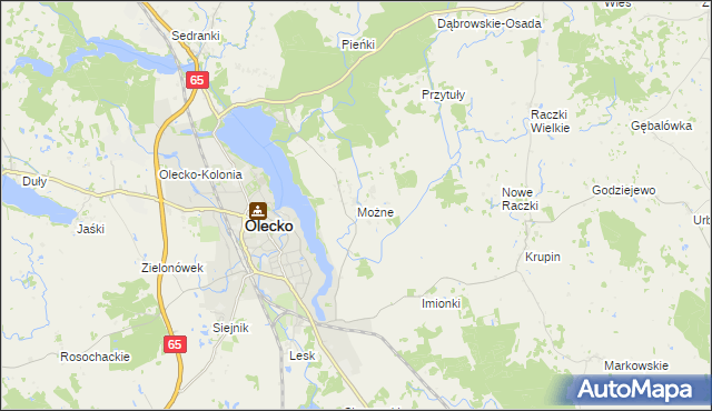 mapa Możne, Możne na mapie Targeo