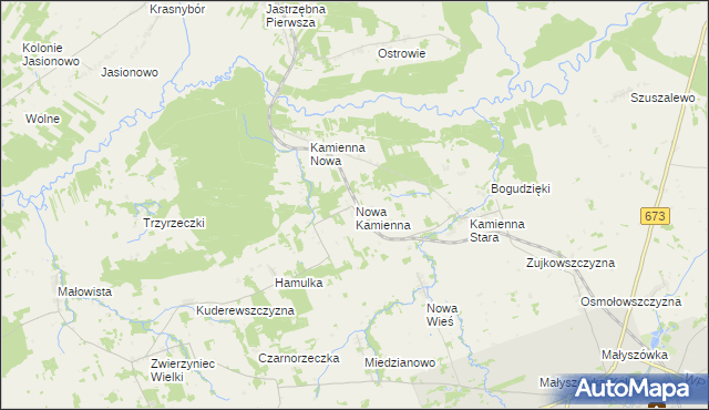 mapa Nowa Kamienna, Nowa Kamienna na mapie Targeo