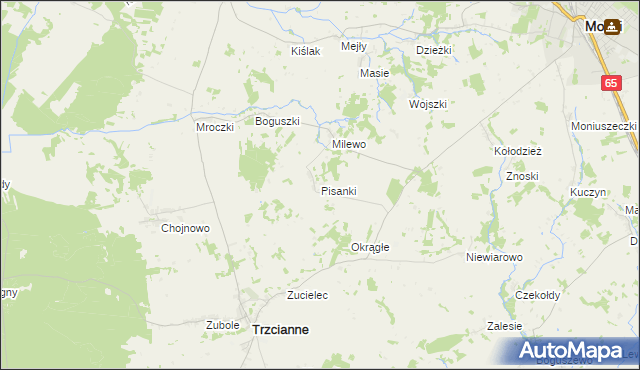 mapa Pisanki, Pisanki na mapie Targeo