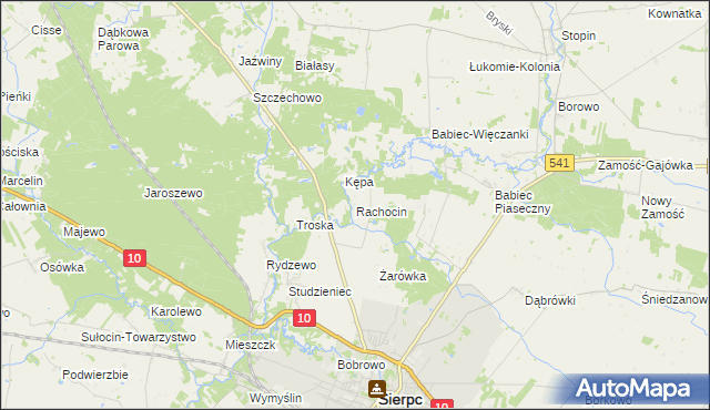 mapa Rachocin, Rachocin na mapie Targeo