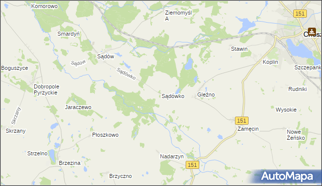 mapa Sądówko, Sądówko na mapie Targeo