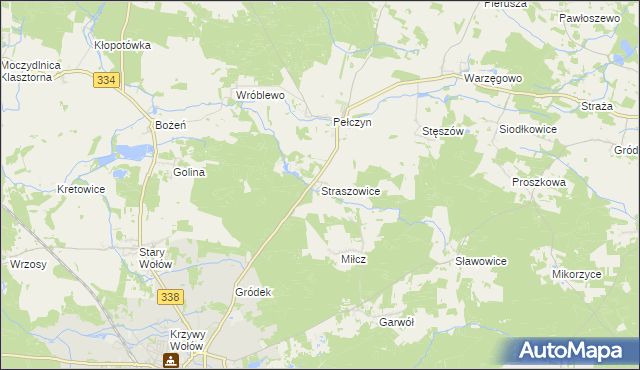 mapa Straszowice, Straszowice na mapie Targeo