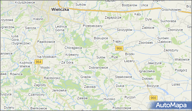 mapa Sułów gmina Biskupice, Sułów gmina Biskupice na mapie Targeo