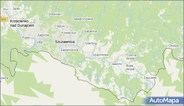 mapa Szlachtowa, Szlachtowa na mapie Targeo