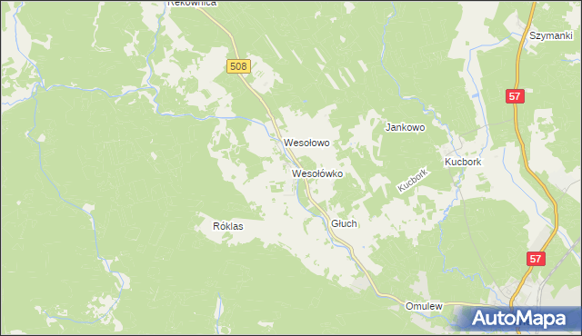 mapa Wesołówko, Wesołówko na mapie Targeo