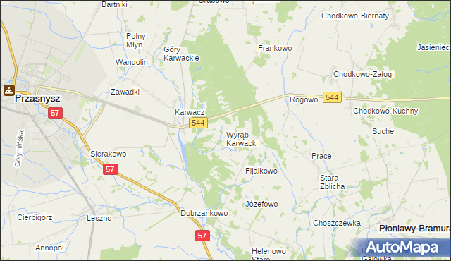 mapa Wyrąb Karwacki, Wyrąb Karwacki na mapie Targeo