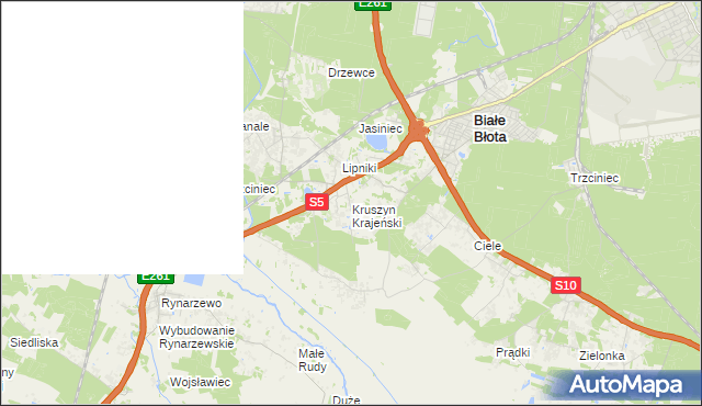 mapa Kruszyn Krajeński, Kruszyn Krajeński na mapie Targeo