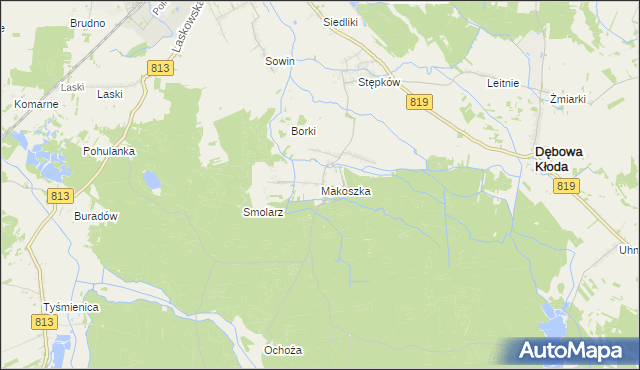 mapa Makoszka, Makoszka na mapie Targeo