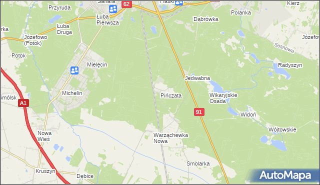 mapa Pińczata, Pińczata na mapie Targeo