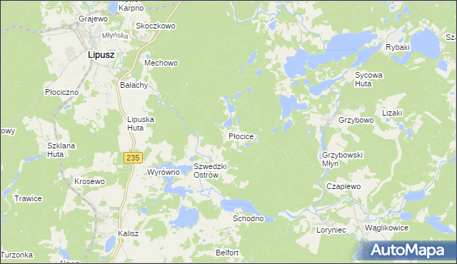 mapa Płocice, Płocice na mapie Targeo