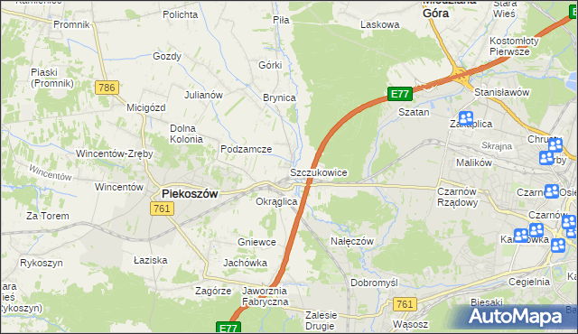 mapa Szczukowice, Szczukowice na mapie Targeo