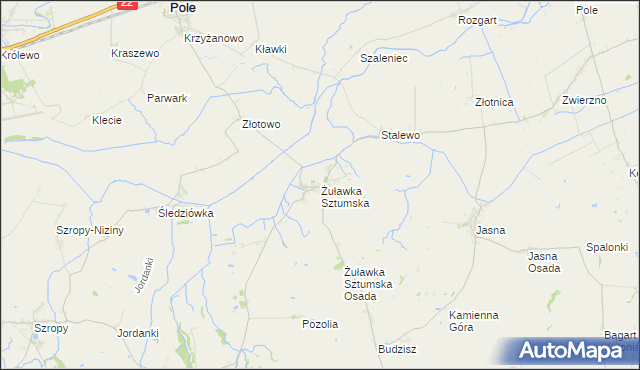 mapa Żuławka Sztumska, Żuławka Sztumska na mapie Targeo