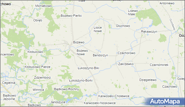 mapa Bendorzyn, Bendorzyn na mapie Targeo