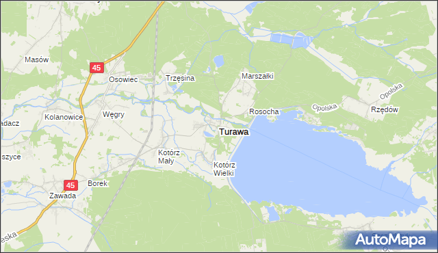 mapa Turawa, Turawa na mapie Targeo