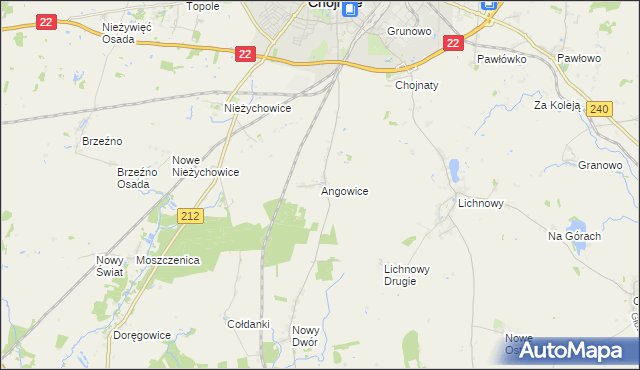 mapa Angowice, Angowice na mapie Targeo