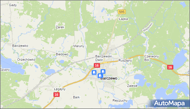 mapa Barczewski Dwór, Barczewski Dwór na mapie Targeo