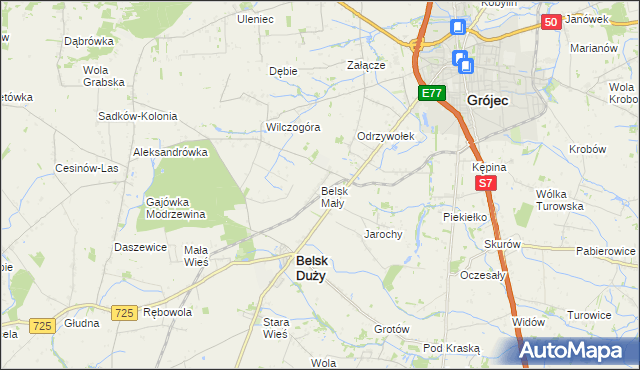 mapa Belsk Mały, Belsk Mały na mapie Targeo
