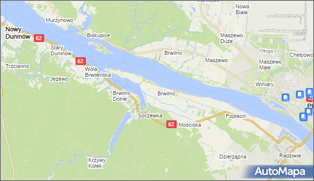 mapa Brwilno gmina Nowy Duninów, Brwilno gmina Nowy Duninów na mapie Targeo