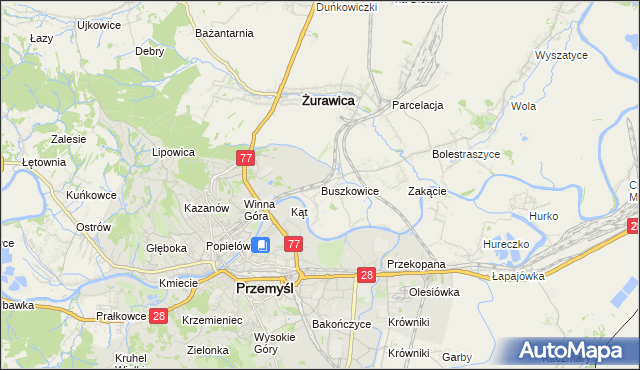 mapa Buszkowice gmina Żurawica, Buszkowice gmina Żurawica na mapie Targeo