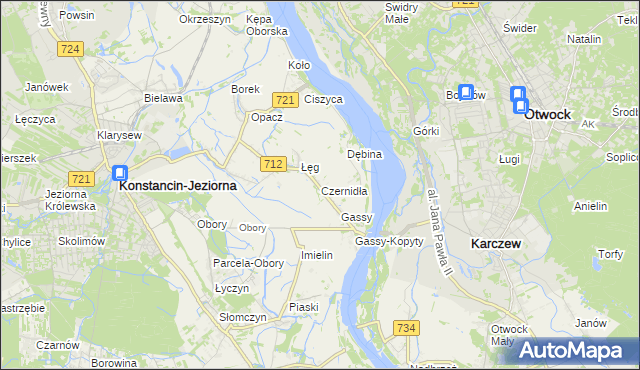 mapa Czernidła, Czernidła na mapie Targeo
