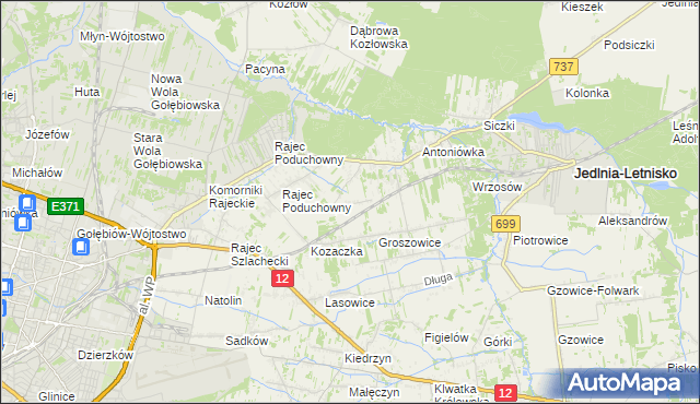 mapa Dawidów gmina Jedlnia-Letnisko, Dawidów gmina Jedlnia-Letnisko na mapie Targeo