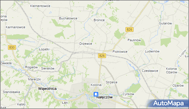 mapa Drzewce-Kolonia, Drzewce-Kolonia na mapie Targeo