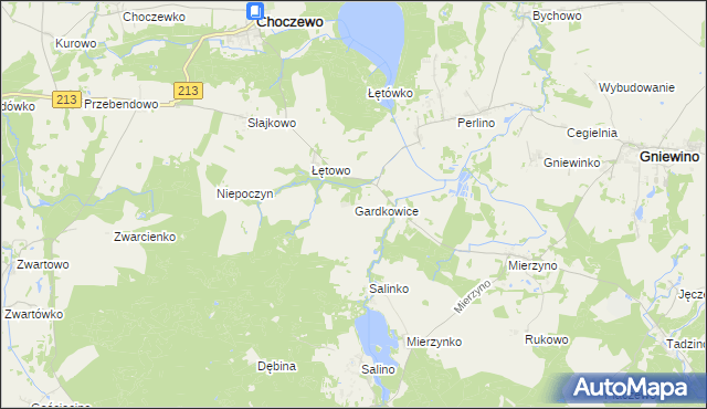 mapa Gardkowice, Gardkowice na mapie Targeo