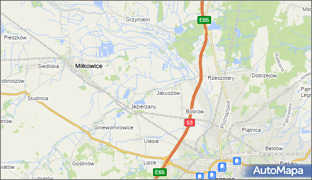 mapa Jakuszów, Jakuszów na mapie Targeo