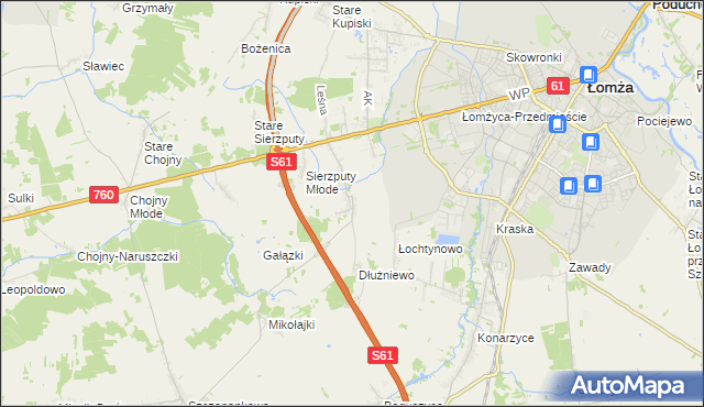 mapa Jarnuty gmina Łomża, Jarnuty gmina Łomża na mapie Targeo