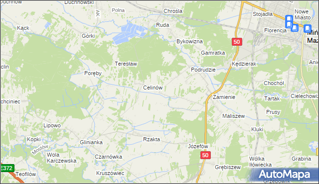mapa Jędrzejnik, Jędrzejnik na mapie Targeo