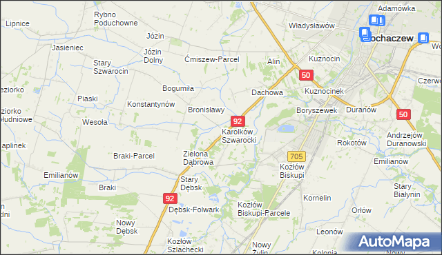 mapa Karolków Szwarocki, Karolków Szwarocki na mapie Targeo