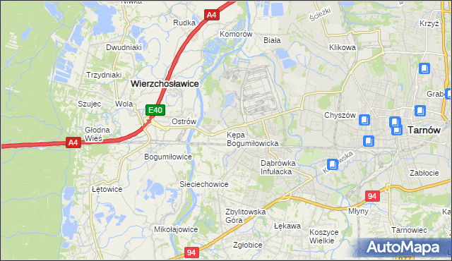mapa Kępa Bogumiłowicka, Kępa Bogumiłowicka na mapie Targeo