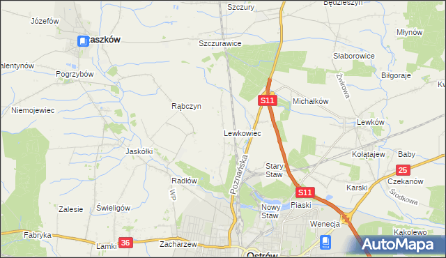 mapa Lewkowiec, Lewkowiec na mapie Targeo