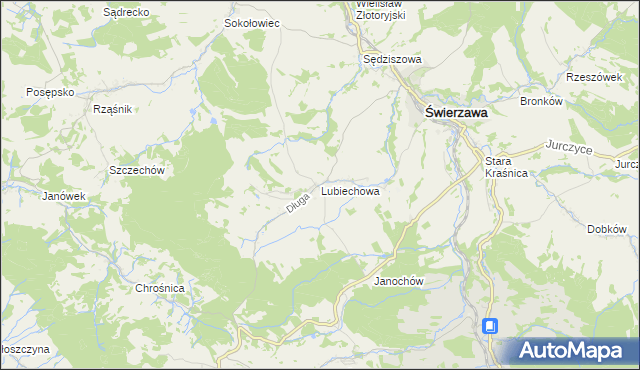 mapa Lubiechowa, Lubiechowa na mapie Targeo