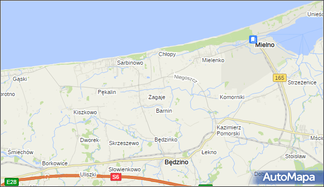 mapa Niegoszcz, Niegoszcz na mapie Targeo
