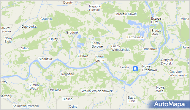 mapa Nowe Łachy, Nowe Łachy na mapie Targeo