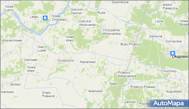 mapa Olszaki, Olszaki na mapie Targeo