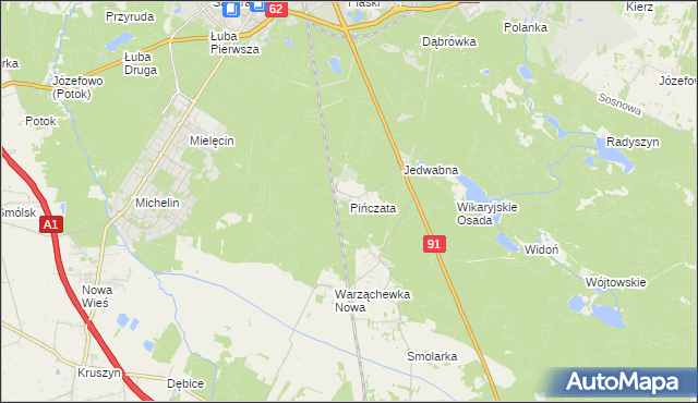 mapa Pińczata, Pińczata na mapie Targeo