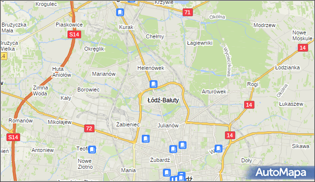 mapa Radogoszcz gmina Łódź, Radogoszcz gmina Łódź na mapie Targeo