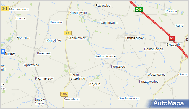 mapa Radoszkowice, Radoszkowice na mapie Targeo